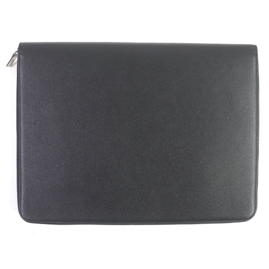 BALLY Clutch bag leather black BARABINO mens Used Authentic