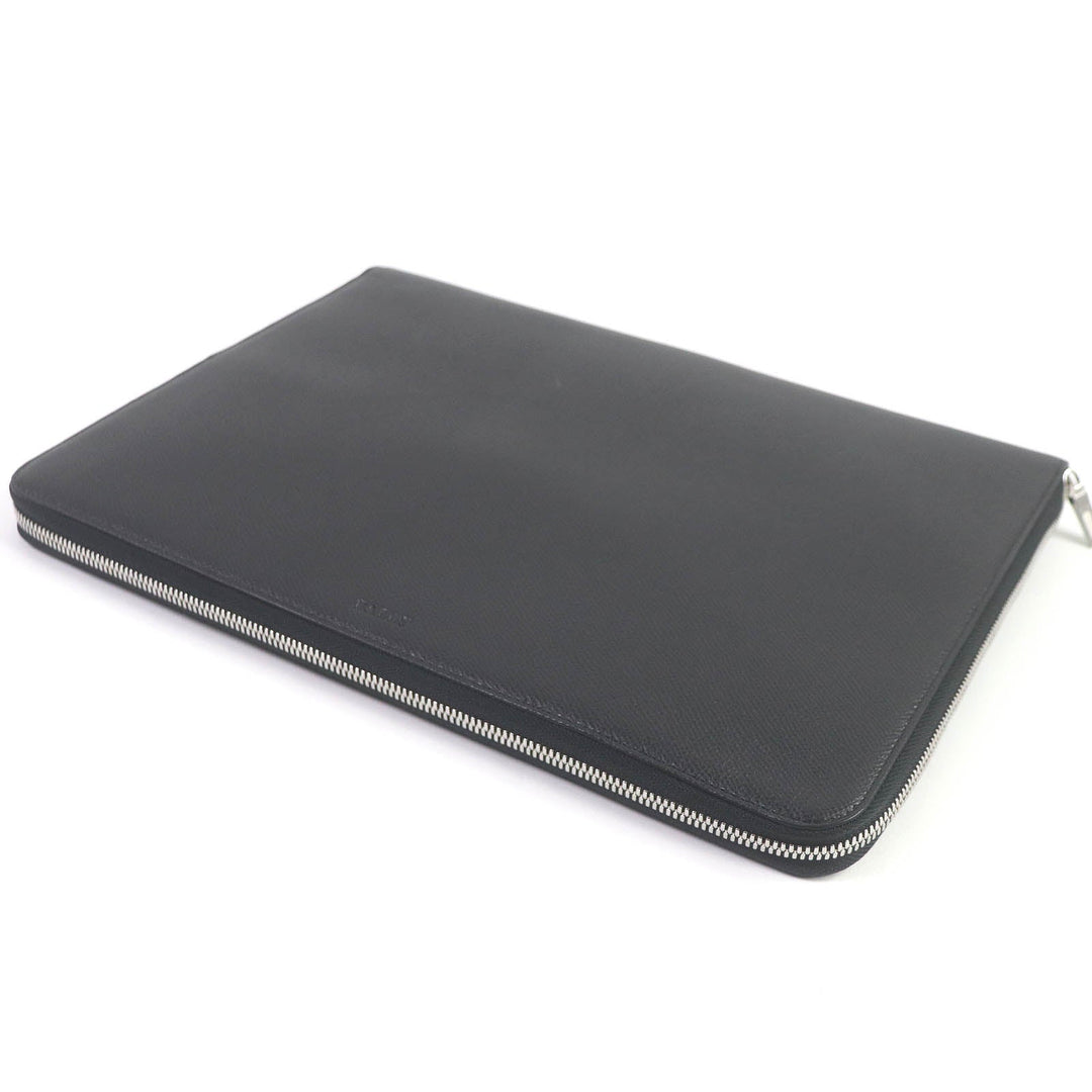 BALLY Clutch bag leather black BARABINO mens Used Authentic