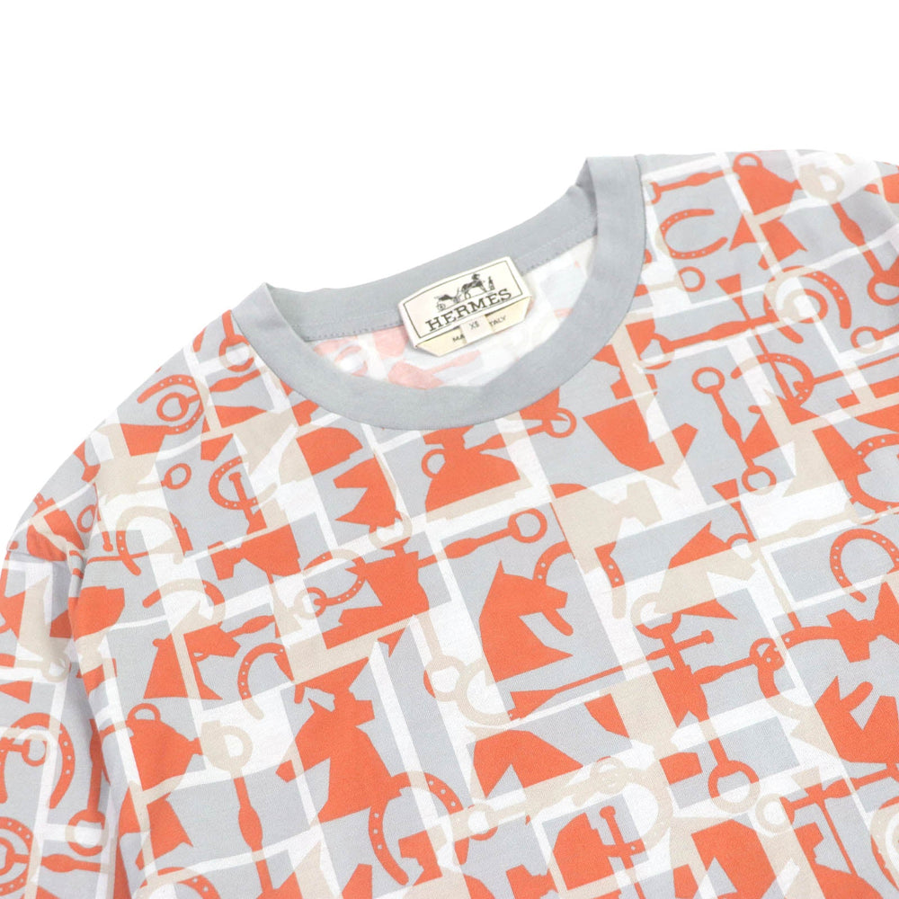 HERMES Short sleeve T-shirt Main: 100% cotton gray mens XS Used Authentic