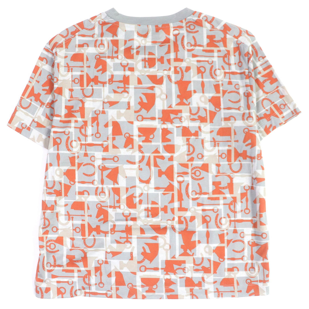 HERMES Short sleeve T-shirt Main: 100% cotton gray mens XS Used Authentic