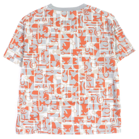HERMES Short sleeve T-shirt Main: 100% cotton gray mens XS Used Authentic