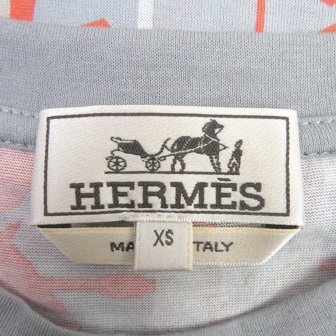 HERMES Short sleeve T-shirt Main: 100% cotton gray mens XS Used Authentic