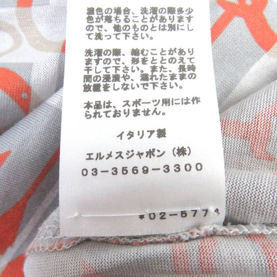 HERMES Short sleeve T-shirt Main: 100% cotton gray mens XS Used Authentic