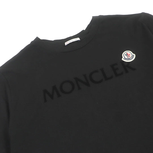MONCLER Short sleeve T-shirt Main: 100% cotton black mens L Used Authentic