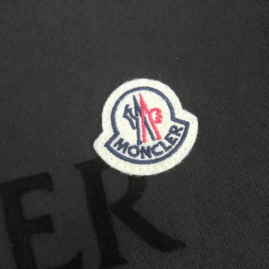 MONCLER Short sleeve T-shirt Main: 100% cotton black mens L Used Authentic