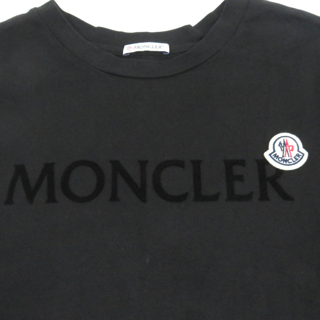 MONCLER Short sleeve T-shirt Main: 100% cotton black mens L Used Authentic
