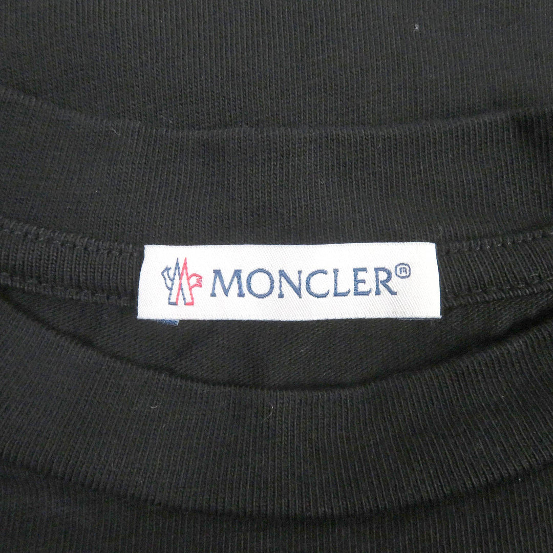 MONCLER Short sleeve T-shirt Main: 100% cotton black mens L Used Authentic