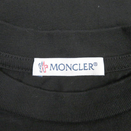 MONCLER Short sleeve T-shirt Main: 100% cotton black mens L Used Authentic