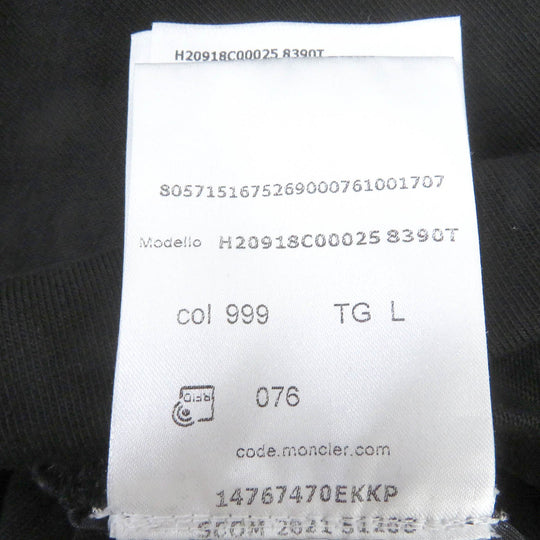 MONCLER Short sleeve T-shirt Main: 100% cotton black mens L Used Authentic
