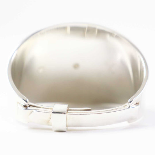HERMES Bangle Main�FAG925 Silver Collier de Sian Rock Women Used Authentic