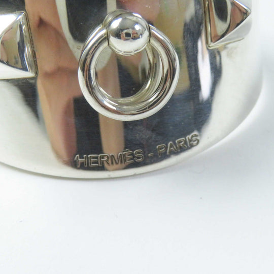 HERMES Bangle Main�FAG925 Silver Collier de Sian Rock Women Used Authentic