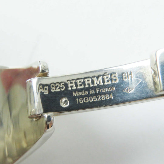 HERMES Bangle Main�FAG925 Silver Collier de Sian Rock Women Used Authentic