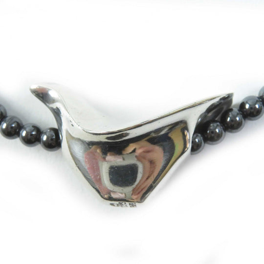 Georg Jensen Necklace Main: AG925, Stone: Hematite Silver HaH Women Used Authentic