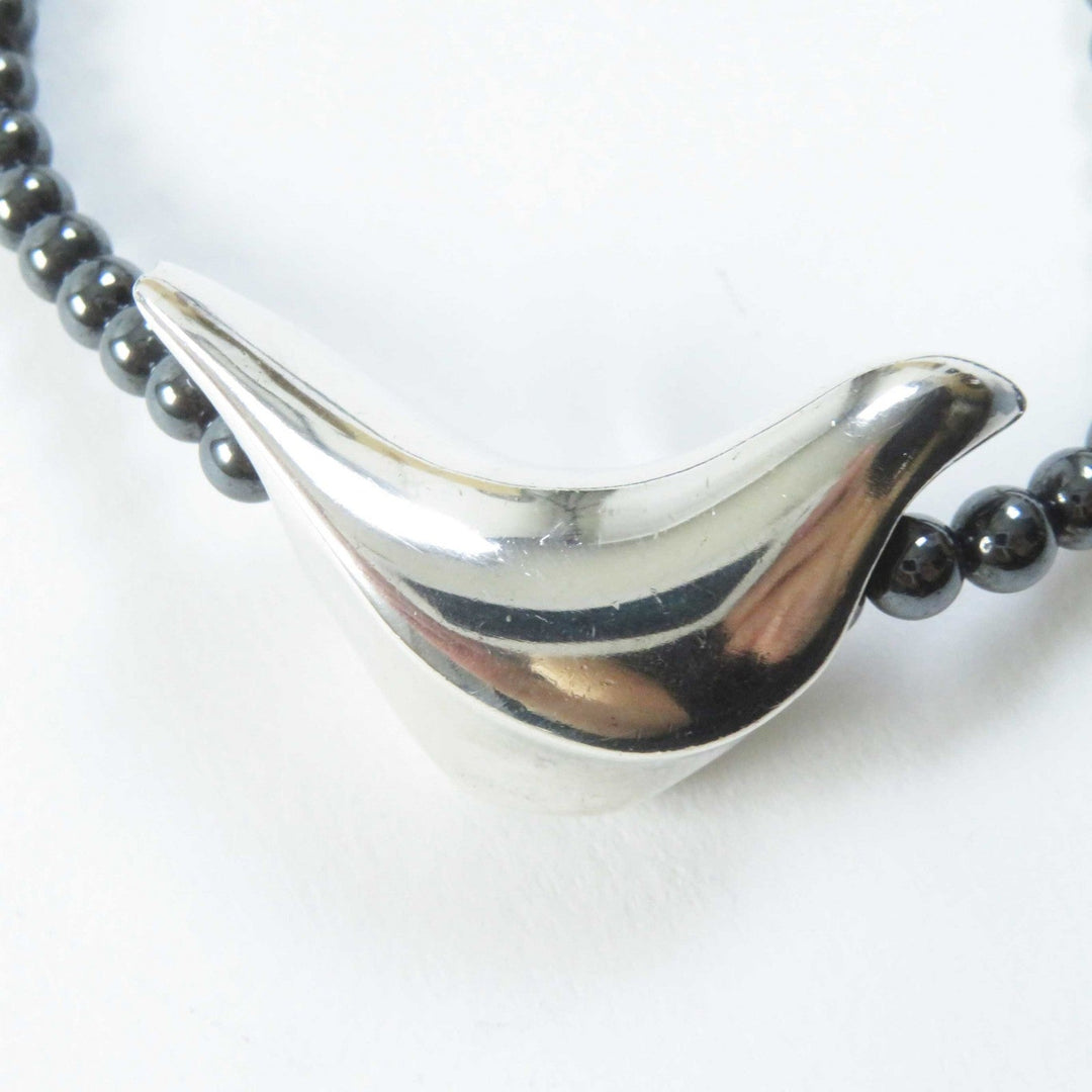 Georg Jensen Necklace Main: AG925, Stone: Hematite Silver HaH Women Used Authentic