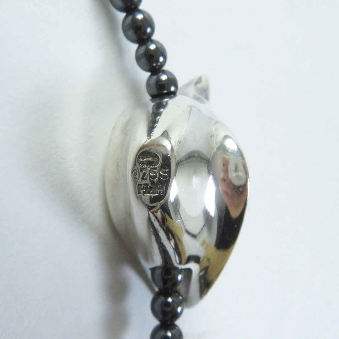 Georg Jensen Necklace Main: AG925, Stone: Hematite Silver HaH Women Used Authentic
