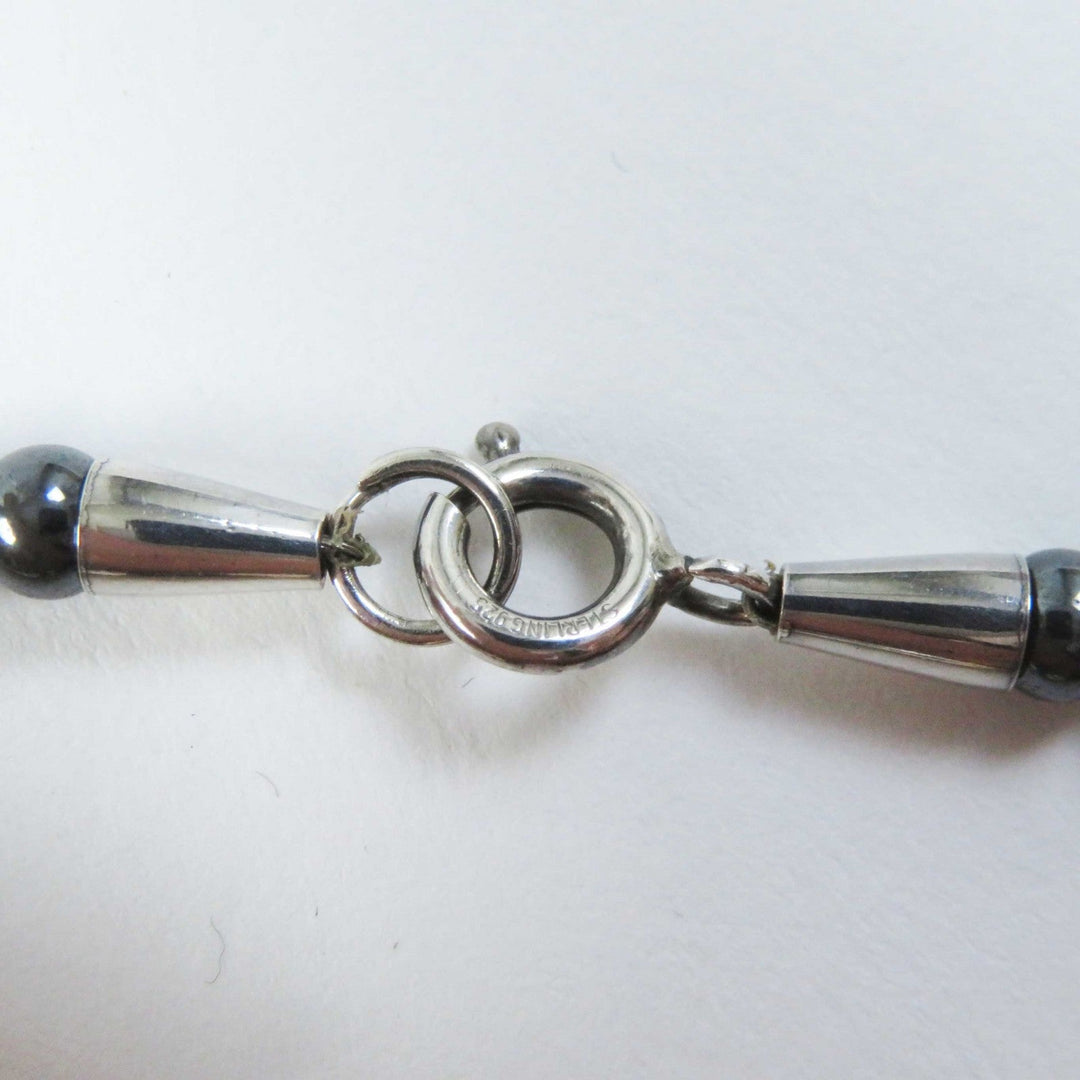 Georg Jensen Necklace Main: AG925, Stone: Hematite Silver HaH Women Used Authentic