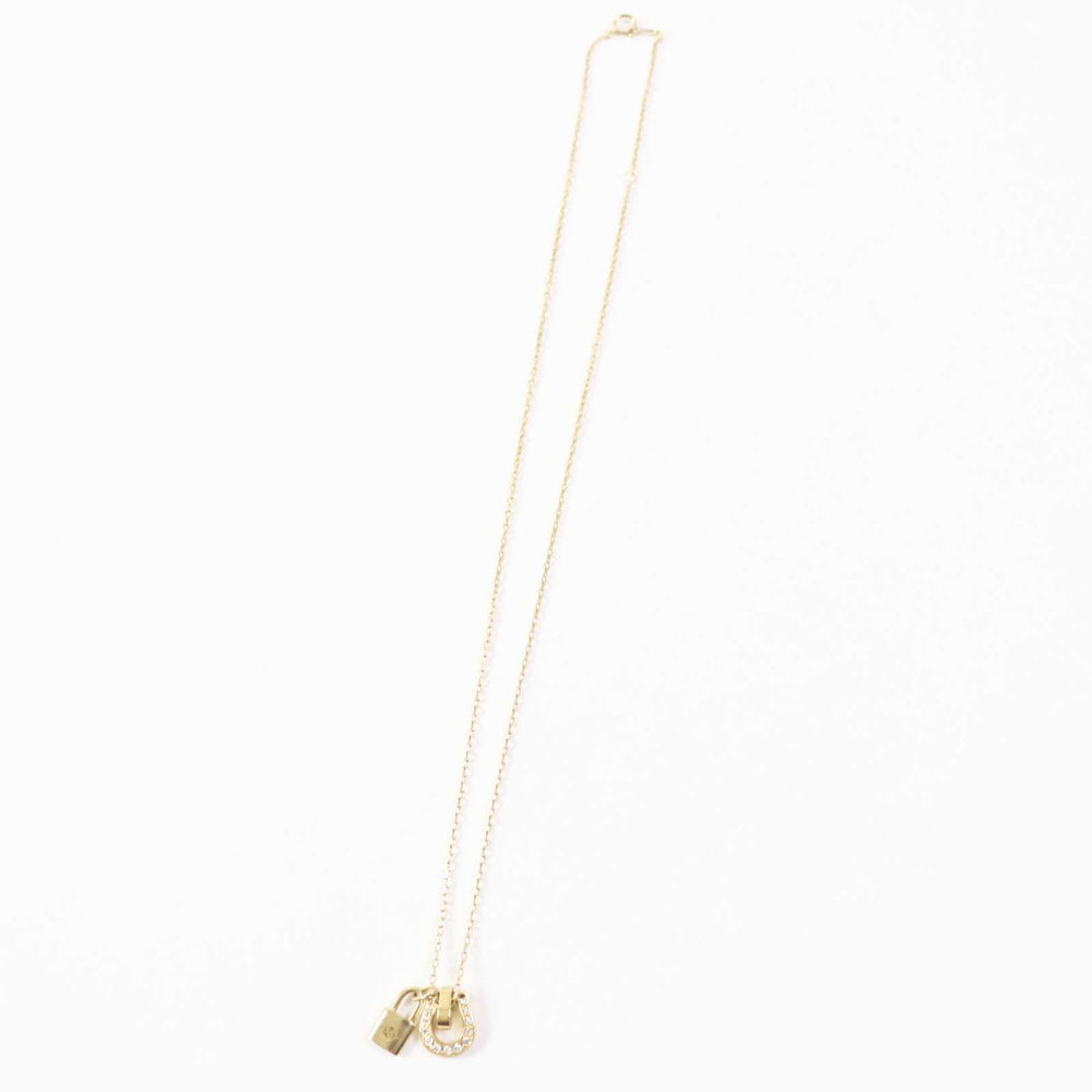 Sympathy of Soul Necklace Main: K18, Part: Diamond gold Women Used Authentic
