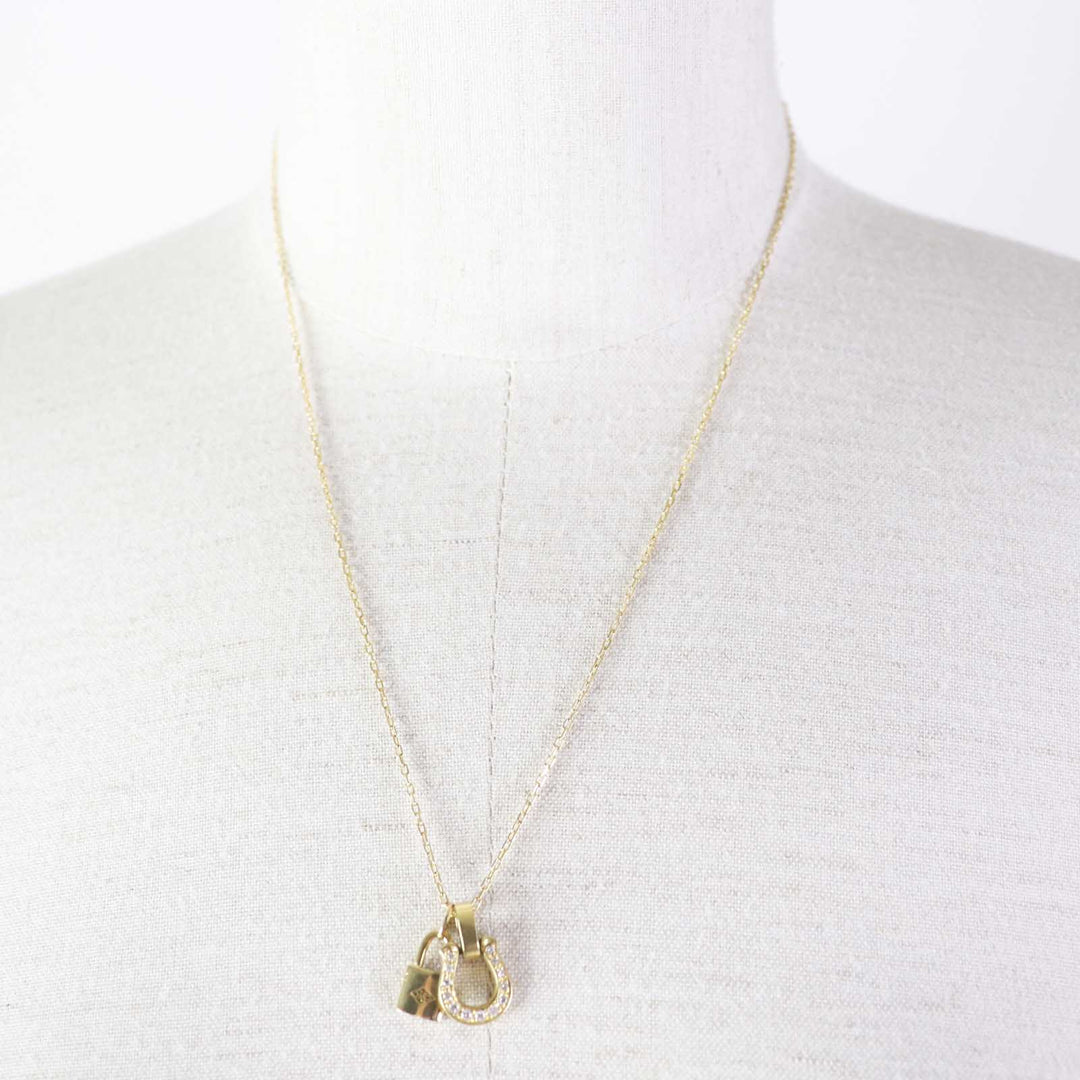 Sympathy of Soul Necklace Main: K18, Part: Diamond gold Women Used Authentic