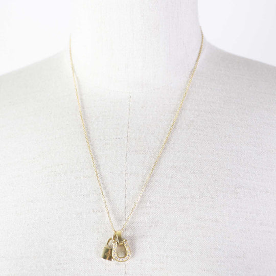 Sympathy of Soul Necklace Main: K18, Part: Diamond gold Women Used Authentic