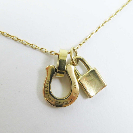 Sympathy of Soul Necklace Main: K18, Part: Diamond gold Women Used Authentic
