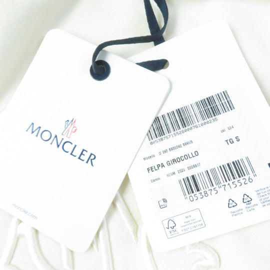 MONCLER sweat cotton Ivory FELPA Women S Used Authentic