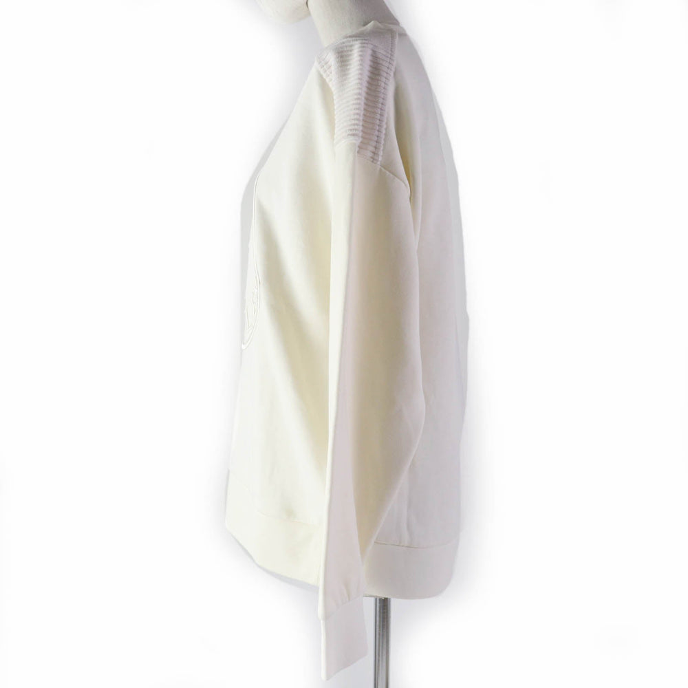 MONCLER sweat cotton Ivory FELPA Women S Used Authentic
