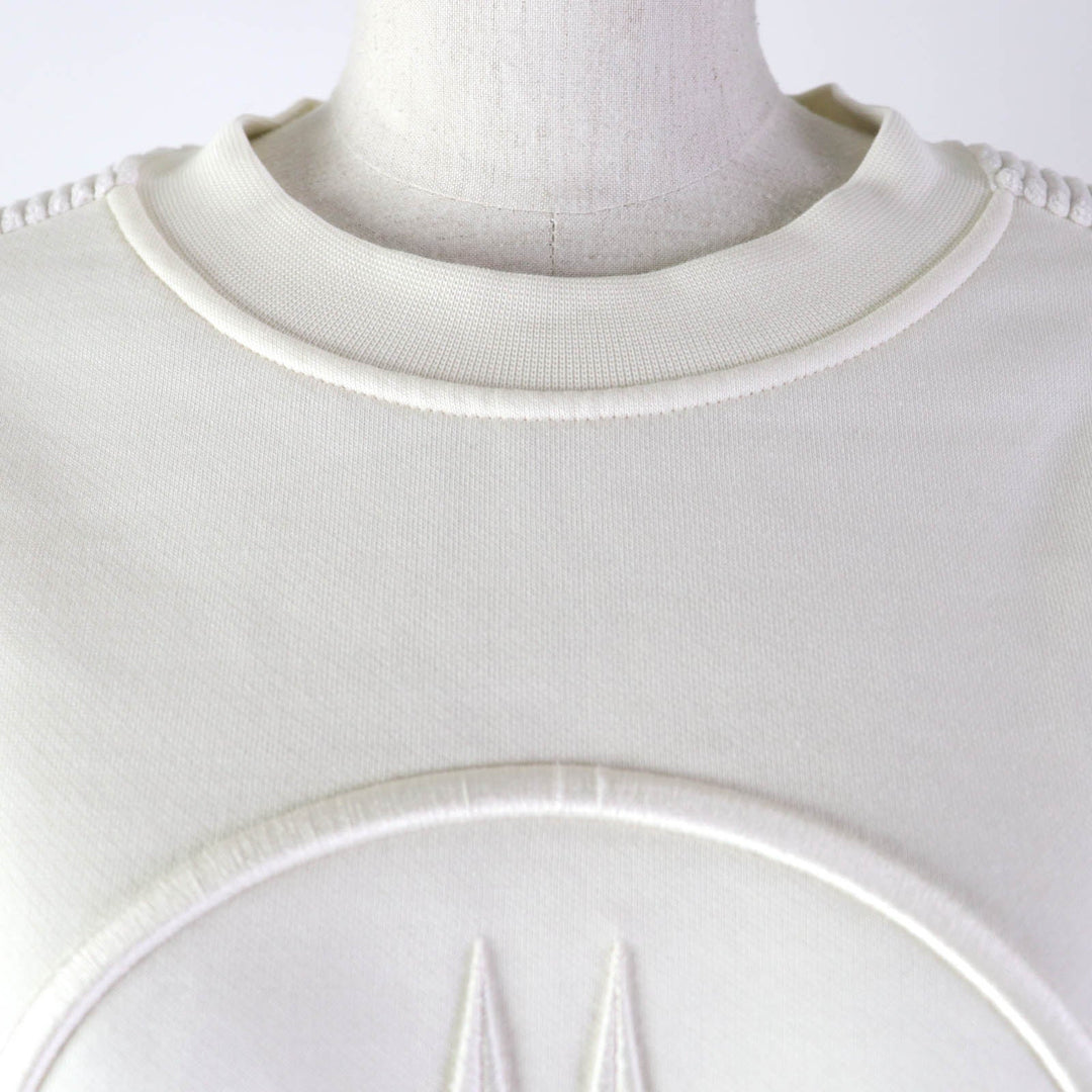 MONCLER sweat cotton Ivory FELPA Women S Used Authentic
