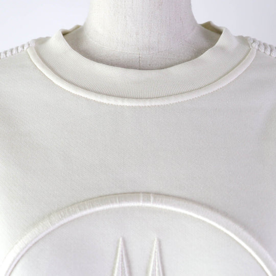 MONCLER sweat cotton Ivory FELPA Women S Used Authentic