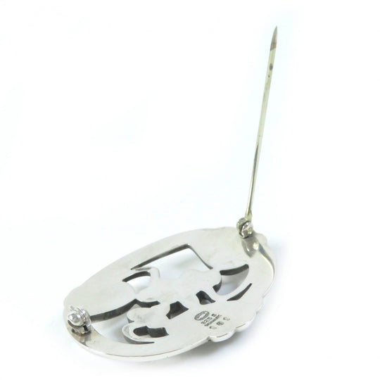 Georg Jensen Brooch 101 Main�FSV925 Silver Moonlight Grape Women Used Authentic
