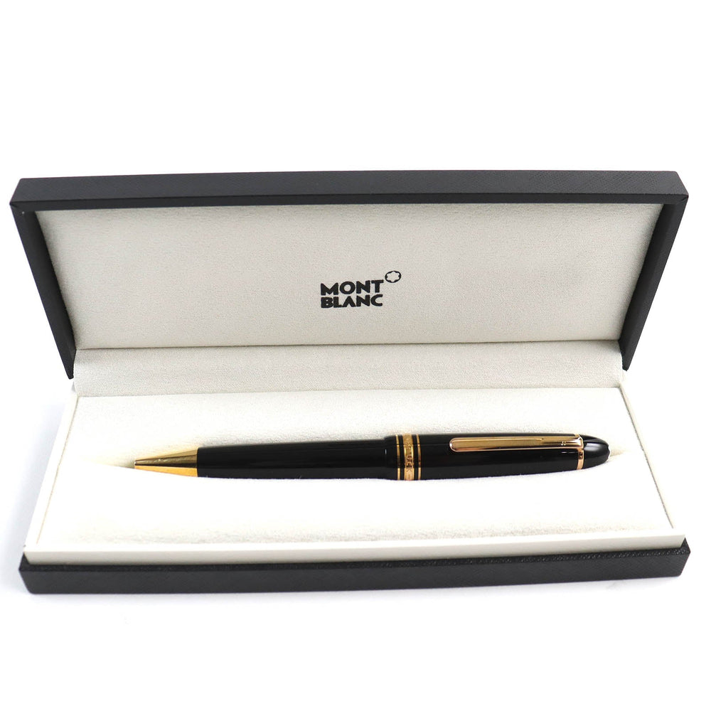 MONTBLANC Ballpoint pen Resin, Gold Plated black Meisterstückle Grand