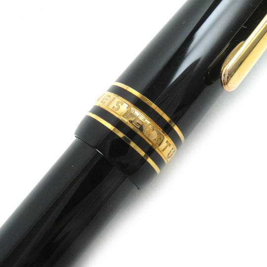 MONTBLANC Ballpoint pen Resin, Gold Plated black Meisterstückle Grand