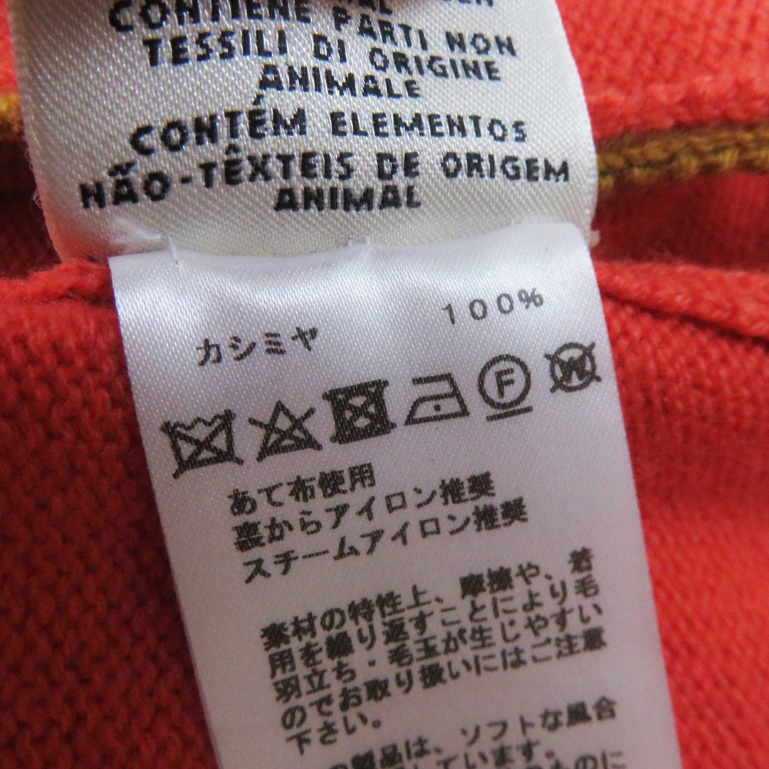 HERMES cardigan Outer material: 100% cashmere Coral orange Women 34 Used Authentic