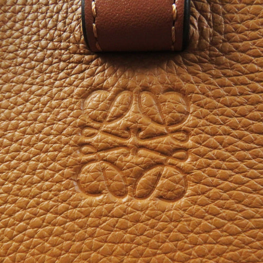 LOEWE Handbag A538535X51 Soft grain calfskin, 55% cotton/45% linen Light caramel Hammock Small Women Used Authentic