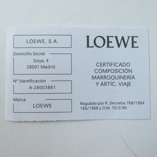 LOEWE Handbag A538535X51 Soft grain calfskin, 55% cotton/45% linen Light caramel Hammock Small Women Used Authentic