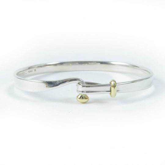 Georg Jensen Bangle Main: SV925, Part: 750 Silver gold TORUN 204 Women M Used Authentic