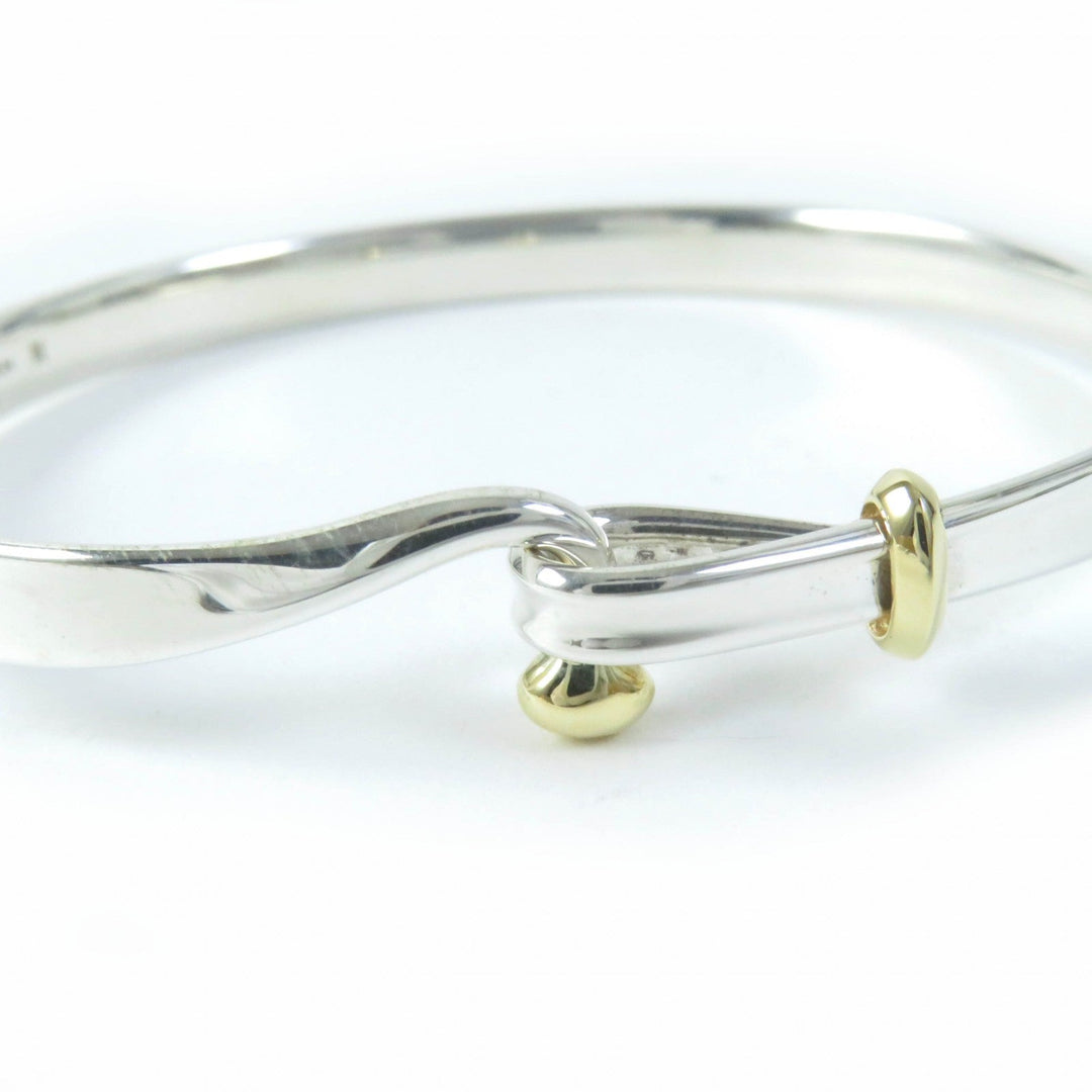 Georg Jensen Bangle Main: SV925, Part: 750 Silver gold TORUN 204 Women M Used Authentic