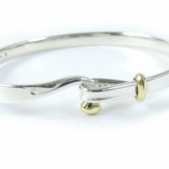 Georg Jensen Bangle Main: SV925, Part: 750 Silver gold TORUN 204 Women M Used Authentic