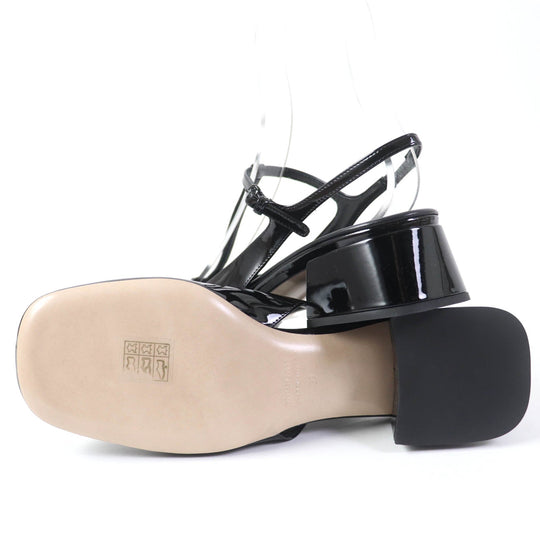 MIUMIU pumps 5I923D Main: Patent black Patent leather slingback pumps Women 37 Used Authentic