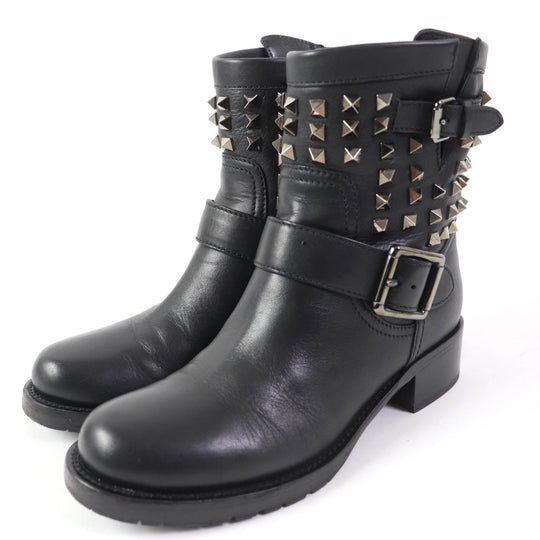 Valentino Garavani short boots Main: Leather black Women 37 Used Authentic
