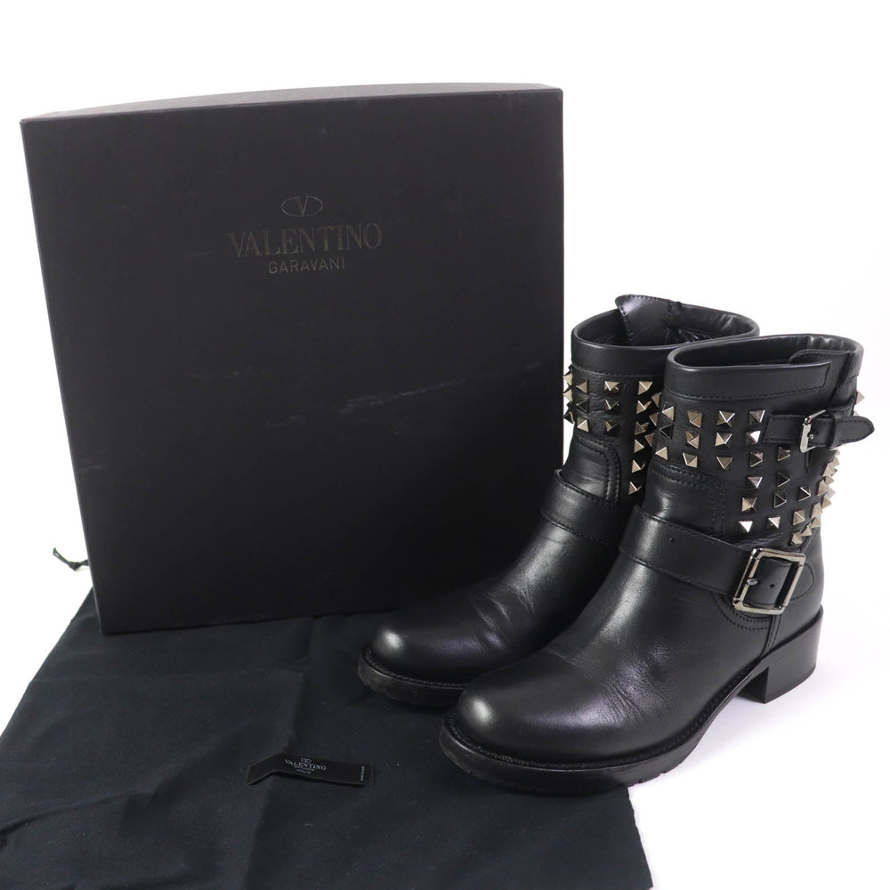 Valentino Garavani short boots Main: Leather black Women 37 Used Authentic