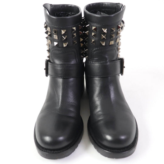 Valentino Garavani short boots Main: Leather black Women 37 Used Authentic