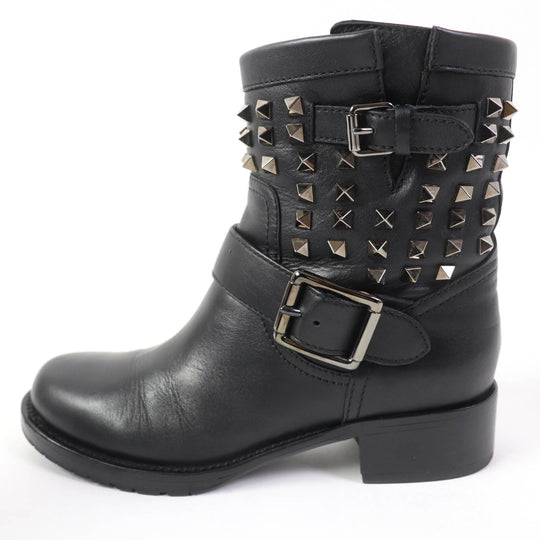 Valentino Garavani short boots Main: Leather black Women 37 Used Authentic
