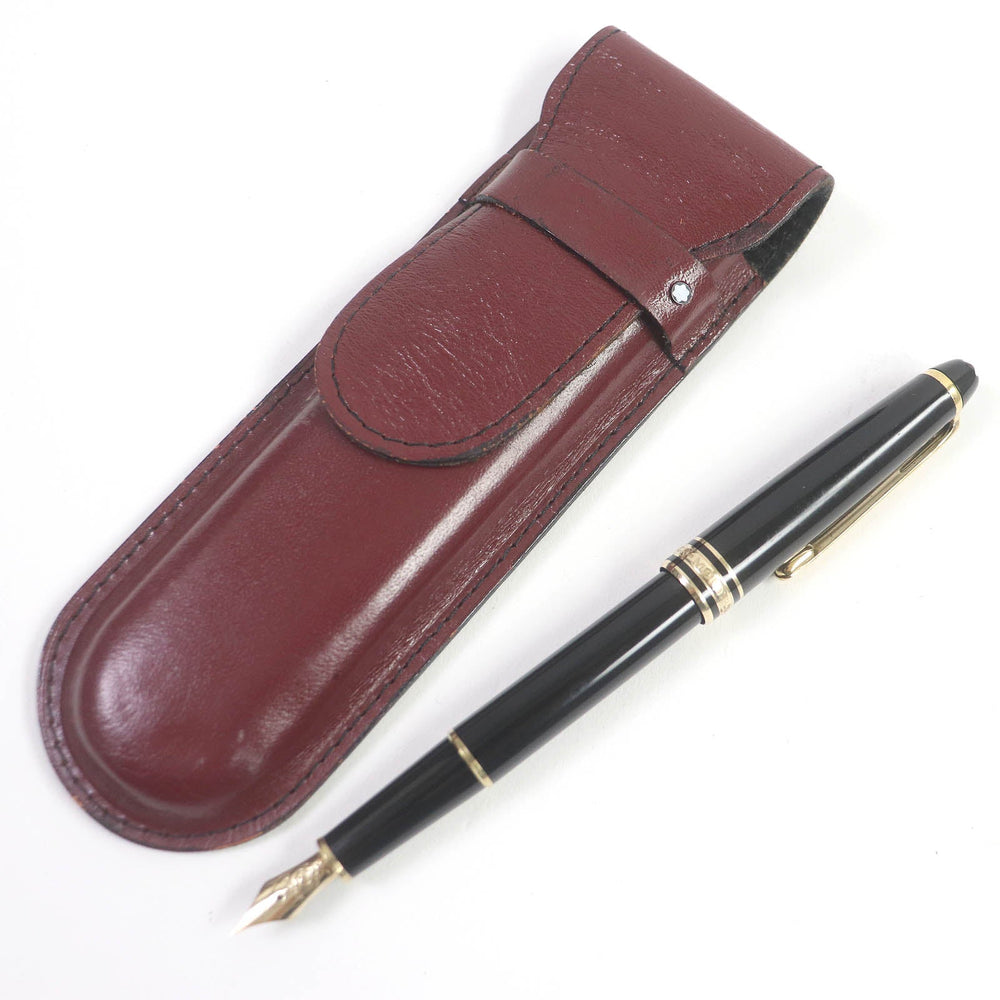 MONTBLANC fountain pen Pen point: K14 Black gold mens Used Authentic