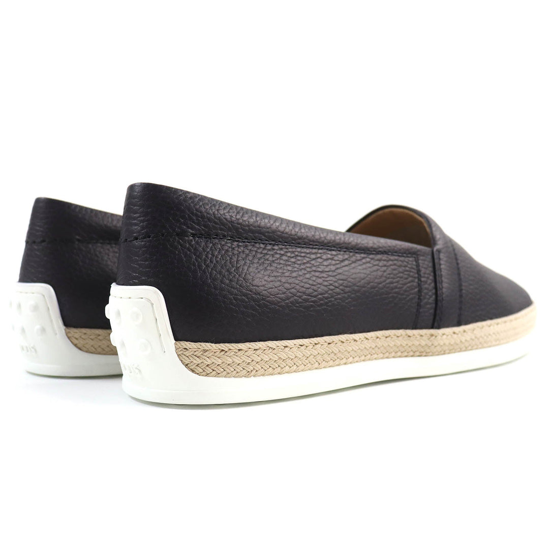 TOD�fS Slip-on Main: Leather Dark navy PANTOFOLA IMBOTTITA GOMMA TV mens 10 Used Authentic