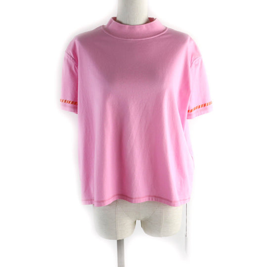 HERMES Short sleeve T-shirt 3E4621DL Main: 100% cotton, part: 72% cotton, part: 24% nylon, part: 4% polyurethane pink Canoe Women 36 Used Authentic
