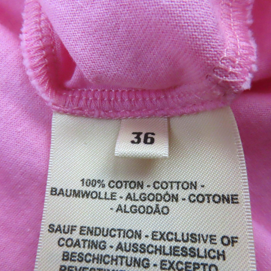 HERMES Short sleeve T-shirt 3E4621DL Main: 100% cotton, part: 72% cotton, part: 24% nylon, part: 4% polyurethane pink Canoe Women 36 Used Authentic
