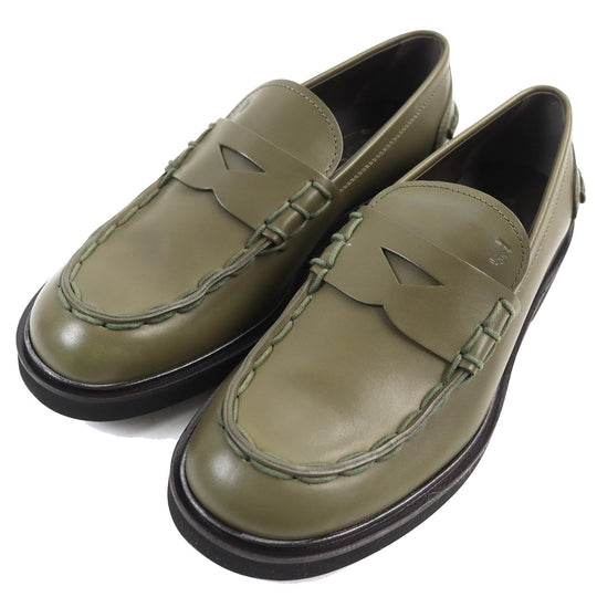 TOD�fS loafers Main: Leather khaki MOCASSINO EXTRALIGHT 92C mens 10 Used Authentic