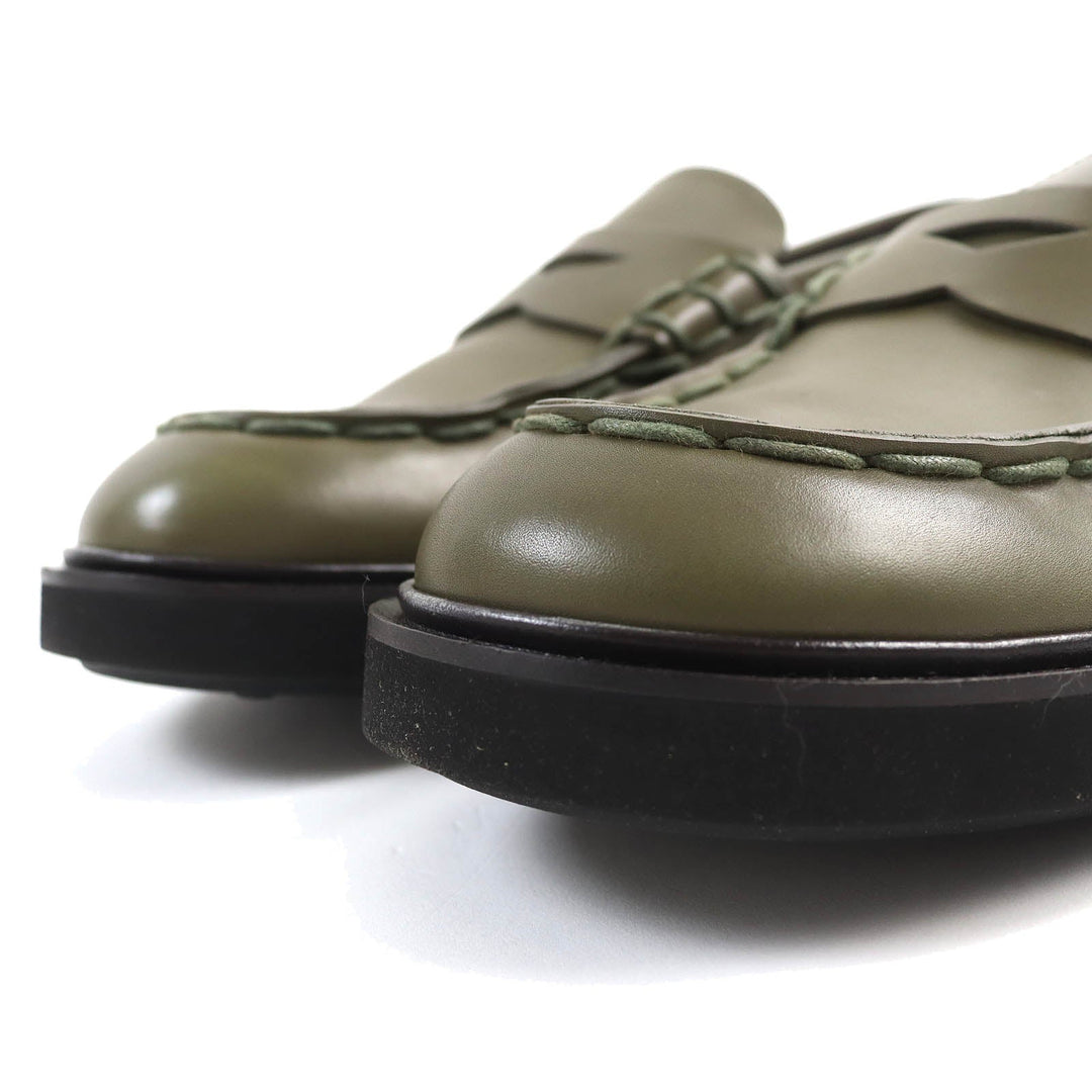TOD�fS loafers Main: Leather khaki MOCASSINO EXTRALIGHT 92C mens 10 Used Authentic