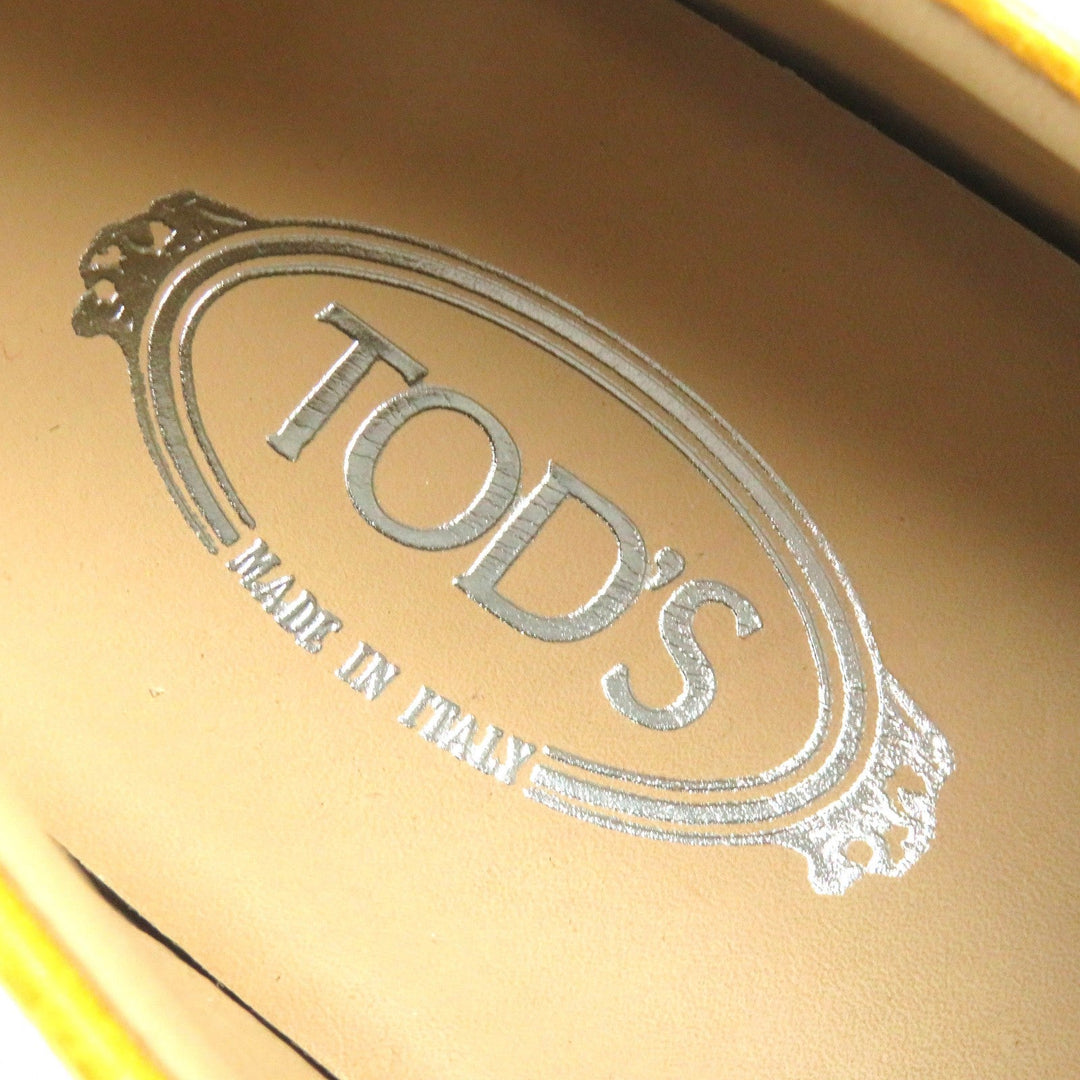 TOD�fS loafers Main: Leather yellow MOCASSINO GOMMA LEGGERA 48B Moccasino Gomma Leggera mens 10 Used Authentic