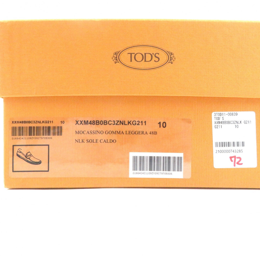 TOD�fS loafers Main: Leather yellow MOCASSINO GOMMA LEGGERA 48B Moccasino Gomma Leggera mens 10 Used Authentic